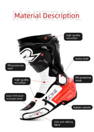 TR X ONE PRO RACING BOOTS RED WHITE - Image 7