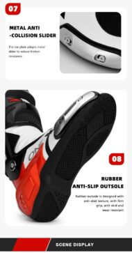 TR X ONE PRO RACING BOOTS RED WHITE - Image 9