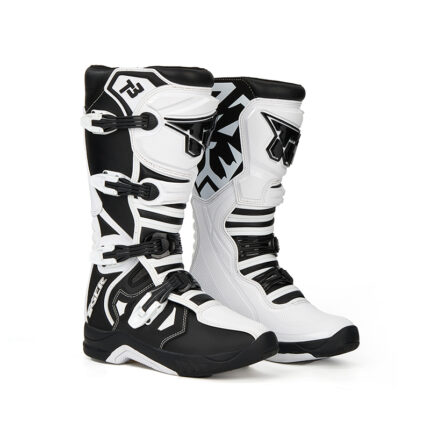 TR MTR T3 MOTOCROSS BOOTS WHITE BLACK