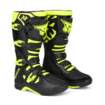 TR MTR T3 OFFROAD MX BOOTS BLACK NEON GREEN