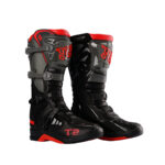 TR MTR T2 MOTOCROSS OFFROAD BOOTS  GREY RED