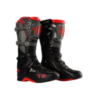 TR MTR T2 MOTOCROSS OFFROAD BOOTS  GREY RED